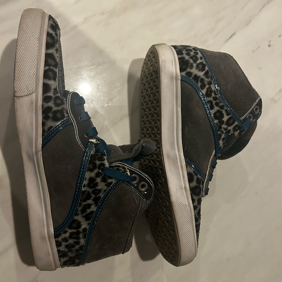 Punkrose Leopard Print High-Top Sneakers - size 10 - Picture 3 of 6